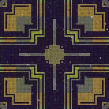 Tiles mosaic generated seamless texture Stock Illustration