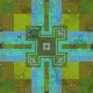 Tiles mosaic generated seamless texture Stock Illustration