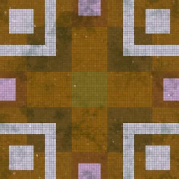Tiles mosaic generated seamless texture Stock Illustration
