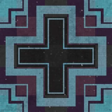 Tiles mosaic generated seamless texture Stock Illustration