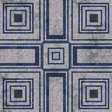 Tiles mosaic generated seamless texture Stock Illustration