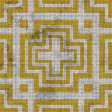 Tiles mosaic generated seamless texture Stock Illustration