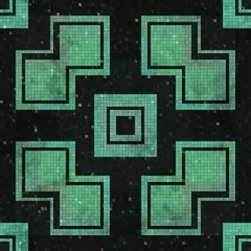 Tiles mosaic generated seamless texture Stock Illustration