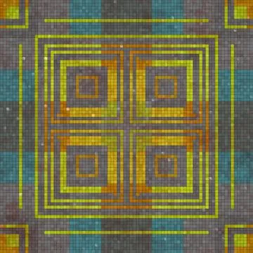 Tiles mosaic generated seamless texture Stock Illustration