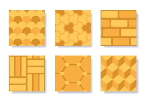 Tiles or Paving Seamless pattern of Color geometric mosaic street on Flat Car Stock Illustration