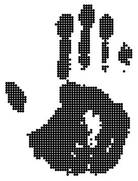 Tiles palm. Stock Illustration