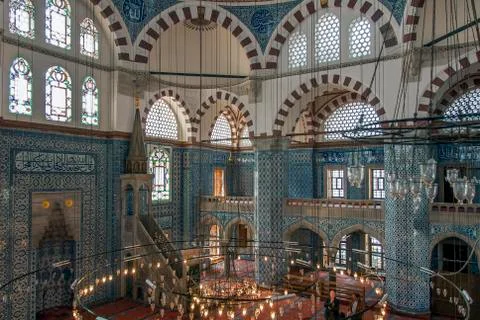 Tiles of Rustem Pasha Mosque. Stock Photos