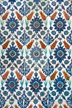 Tiles of Rustempasa Mosque. Stock Photos