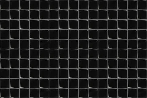 Tiles texture seamless background. Black tile illustration. Vector - Vector Stock Illustration