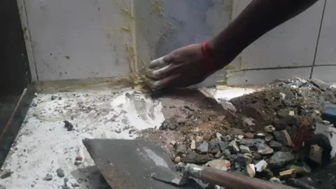 Tiles work Stock Footage 322930035