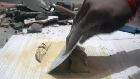 Tiles work Stock Footage 322930092