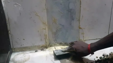 Tiles work Stock Footage 322930382