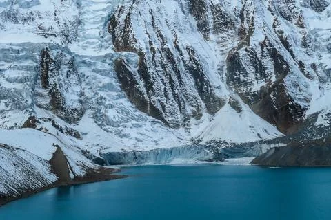 Tilicho Lake - A close up view on Tilicho Lake Stock Photos