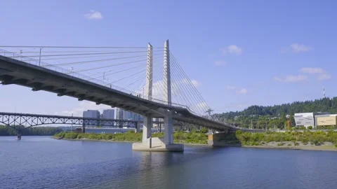 Tilikum Crossing Bridge Video Stock Footage 265598873
