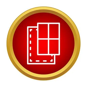 Tiling floor layout icon in red circle Stock Illustration