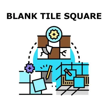 Tiling renovation work process with new squares installation Ilustración de archivo