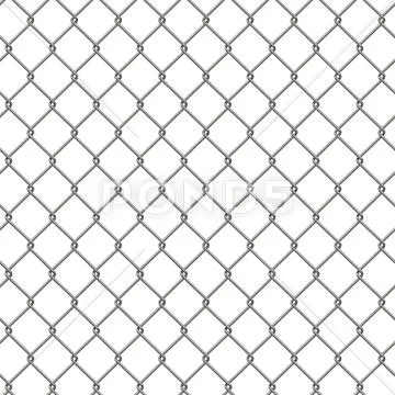 Tiling texture of barbed wire fence. Stock Illustration