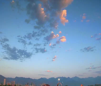 Till down from sunset clouds to Carnival Stock Footage 21678922