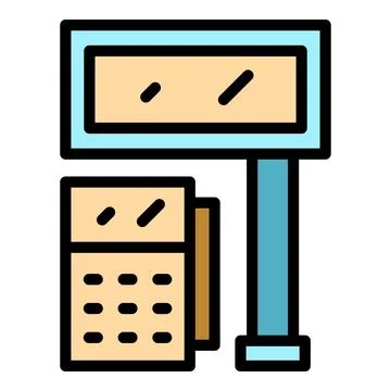 Till pos service icon vector flat Stock Illustration