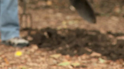 Tilling a garden Video stock 33831349