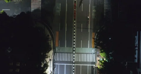 TILT UP Aerial View of Bamboo Runcing Monument at Sudirman Street Surabaya Stock Footage 129257570