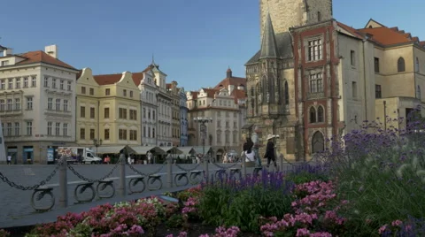 Tilt up the astronomical clock tower Prague Stock Footage 67323365