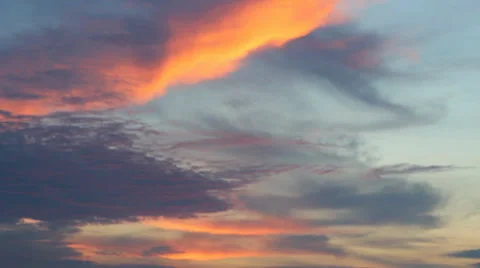 Tilt of beautiful sunset cloud pattern Video stock 34198816