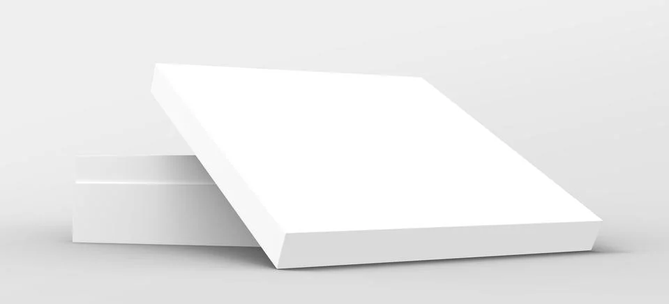 Tilt blank paper box Stock Illustration