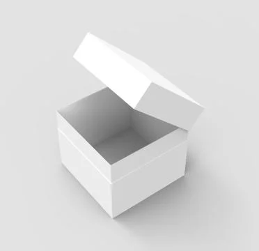 Tilt blank paper box Stock Illustration