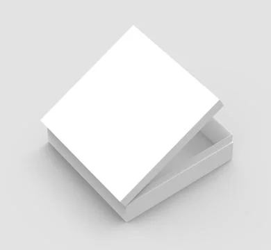 Tilt blank paper box Stock Illustration