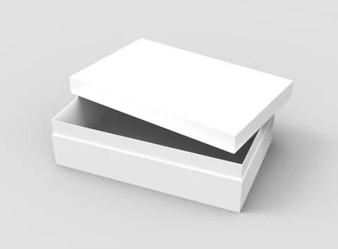 Tilt blank paper box Stock Illustration
