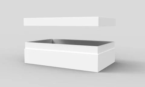 Tilt blank paper box Stock Illustration