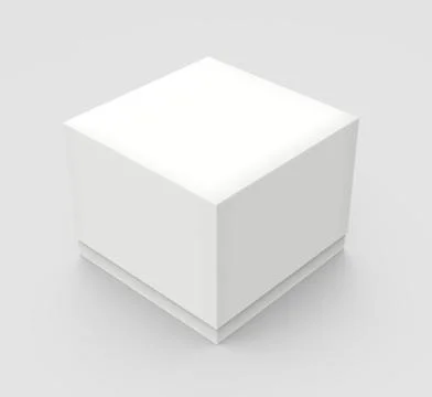 Tilt blank paper box Stock Illustration
