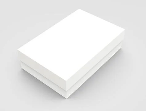 Tilt blank paper box Stock Illustration