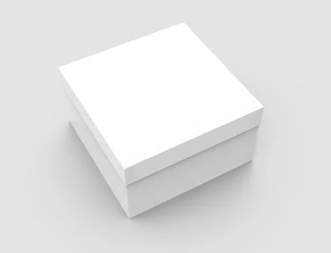 Tilt blank paper box Stock Illustration