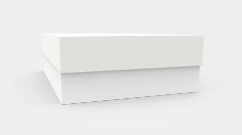 Tilt blank paper box Stock Illustration