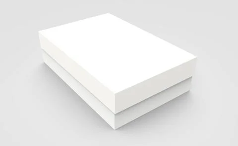 Tilt blank paper box Stock Illustration