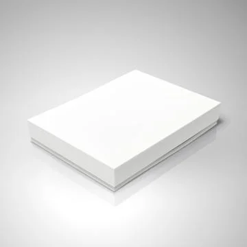 Tilt blank paper box Stock Illustration