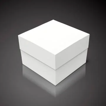 Tilt blank paper box Stock Illustration