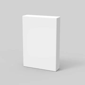 Tilt blank paper box Stock Illustration