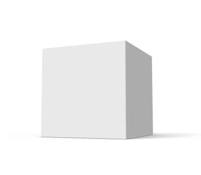 Tilt blank paper box Stock Illustration