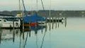 tilt up - boat pier HD Footage