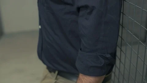 Tilt up border security detention centre Stock Footage 113929105