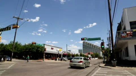 Tilt on Busy Road Intersection in Dallas Texas Stock Footage 51552906