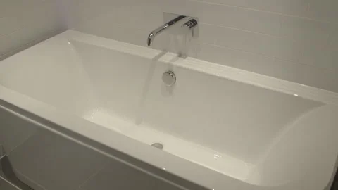 Tilt Ceramic Bath Stock Footage 260337563