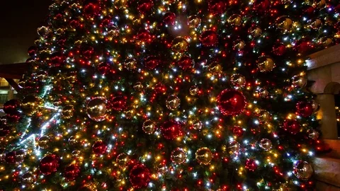 Tilt up on a Christmas tree Stock Footage 71077245