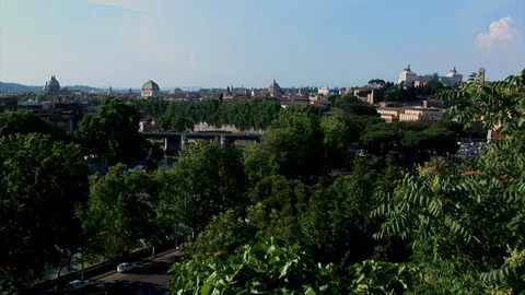 A tilt up of the city of Rome 스톡 동영상 101682589