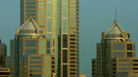 Tilt city to sky Stock Footage 89575344