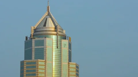 Tilt city to sky Stock Footage 89575407