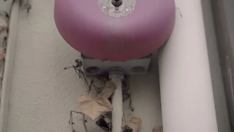 Tilt up Close up Vintage Fire bell Alarm Maplewood New Jersey 4k Stock Footage 267738053